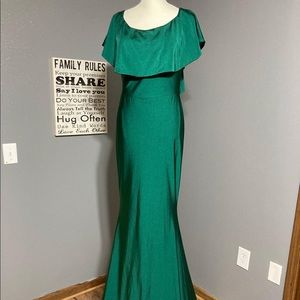 Emerald Emerald Green Off Shoulder Vintage Formal